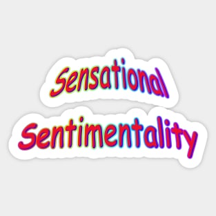 Sensational Sentimentality Neon Retro Rainbow Sticker